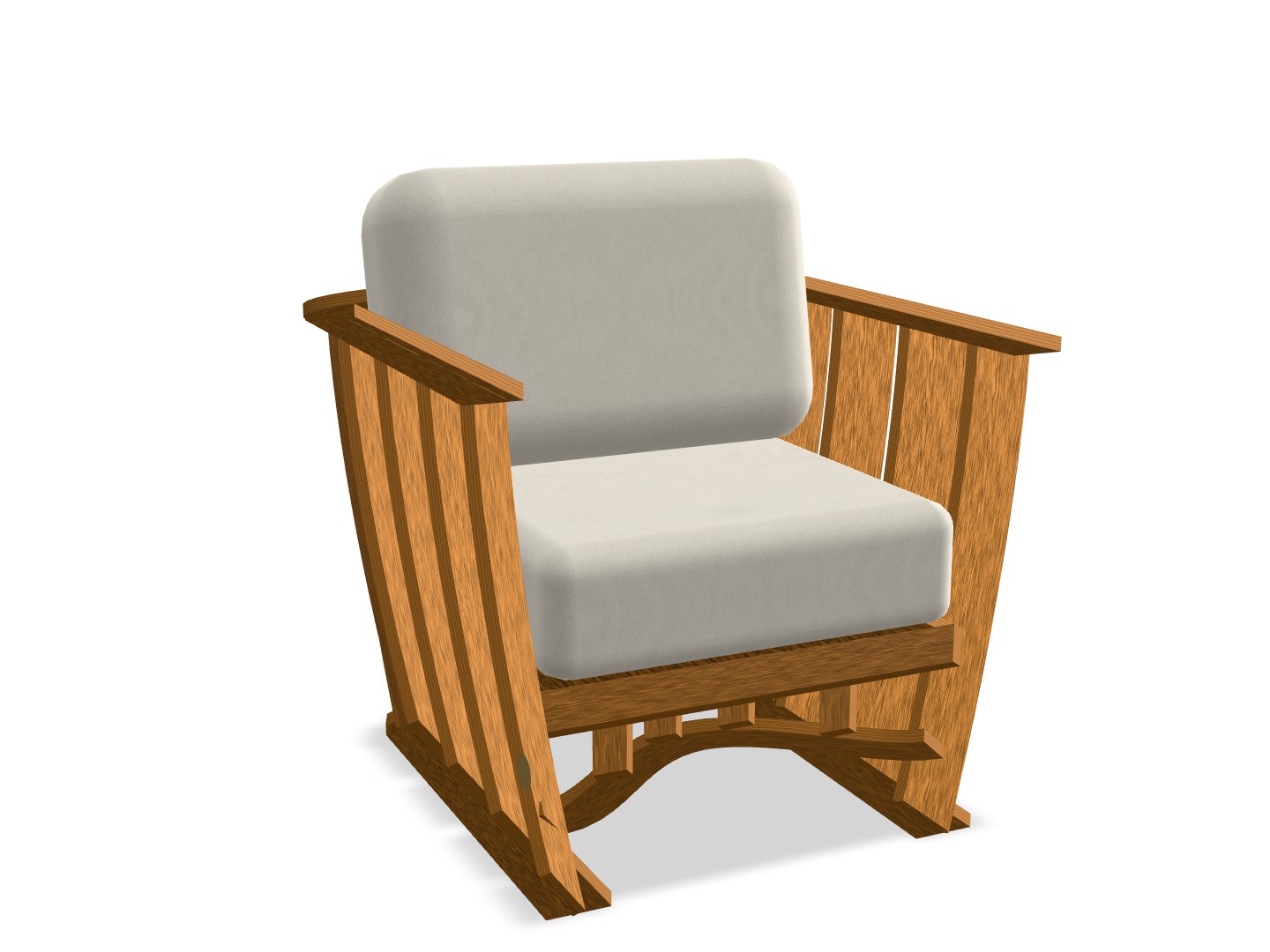 Lauko fotelis, 3D modelis
